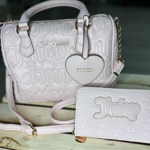 Juicy Couture Pink Handbag and Wallet Set